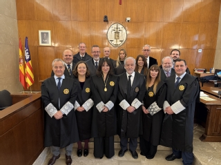 Los nuevos jueces con la Sala de Gobierno del TSJIB